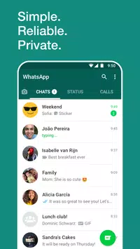 WhatsApp Messenger screen 1